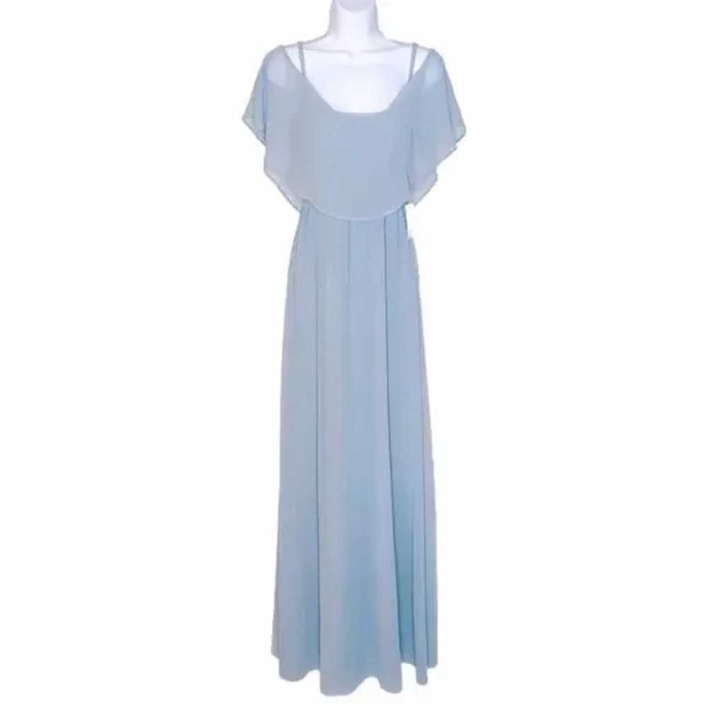 Show Me Your MuMu Steele Gray Ruffle-Overlay Maxi Dress
